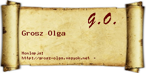 Grosz Olga névjegykártya